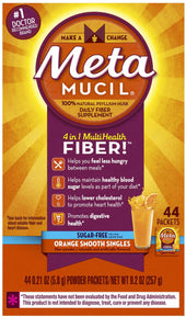 Metamucil Sugar Free Orange Powder Fiber Supplement, 9.2 Ounce -- 12 per case.