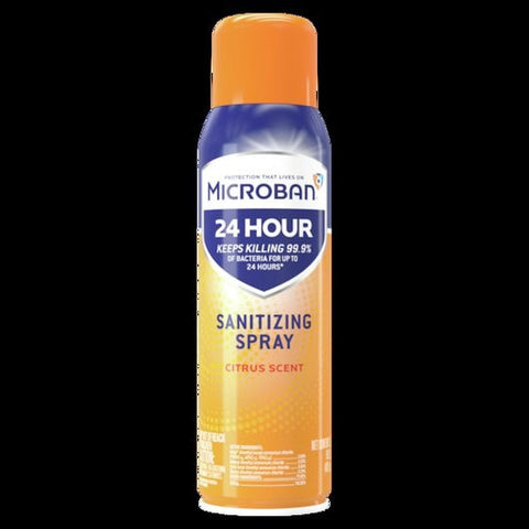 Microban Citrus Scent Sanitizing Aerosol Spray, 15 Ounce -- 6 per case