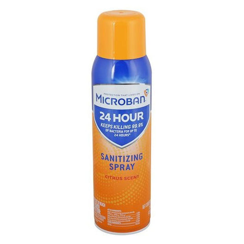 Microban Citrus Scent Sanitizing Aerosol Spray, 15 Ounce -- 6 per case