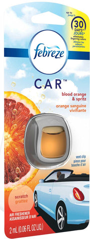 Febreze Vent Blood Orange Spritz Car Air Freshener, 0.06 Fluid Ounce -- 8 per case.