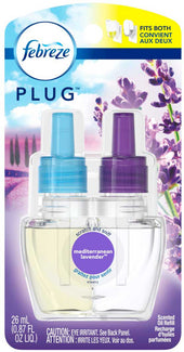 Febreze Plug in Mediterranean Lavender Scented Oil Air Freshener Refill, 0.87 Fluid Ounce -- 6 per case.