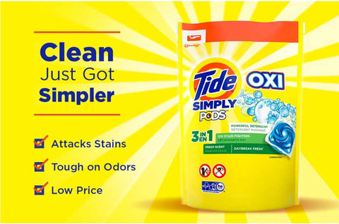 Tide Simply Pods Plus OXI Liquid Laundry Detergent -- 78 per case