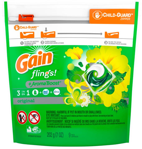 Gain Original Liquid Pods, 9 count per pack -- 6 per case.