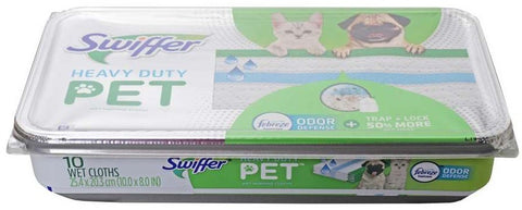 Swiffer Heavy Duty Pet Wet Cloths, 10 count per pack -- 6 per case