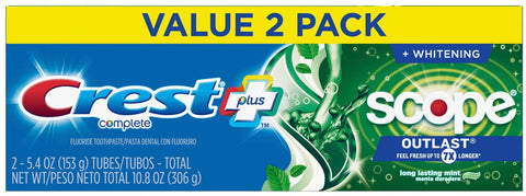 Crest Complete Plus Scope Outlast Toothpaste, 5.4 Ounce -- 12 per case