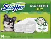 Swiffer Max Unscented Dry Sweeping Cloth, 16 count per pack -- 6 per case.