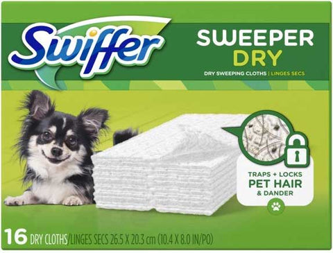 Swiffer Max Unscented Dry Sweeping Cloth, 16 count per pack -- 6 per case.
