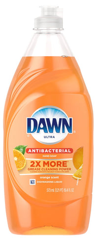 Dawn Ultra Anti Bacterial Orange Scent Dishwashing Liquid, 19.4 Fluid Ounce -- 10 per case.