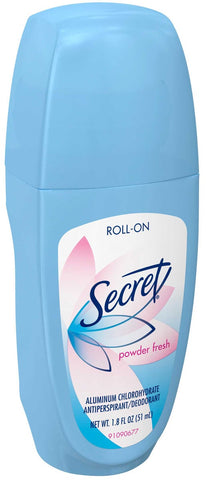 Secret Powder Fresh Roll On Deodorant, 1.8 Fluid Ounce -- 12 per case.
