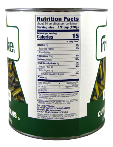 Freshlike Veggie Green Cut Beans - no. 10 can, 6 cans per case