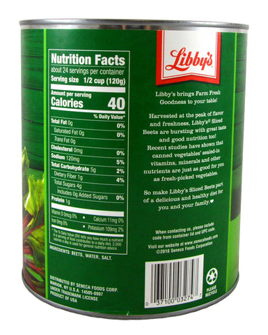 Libby's Medium Fancy Sliced Beets, 104 Ounce -- 6 per case