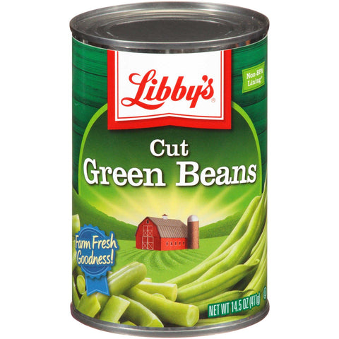 Libbys Cut Green Beans - 15.5 oz. can, 24 cans per case