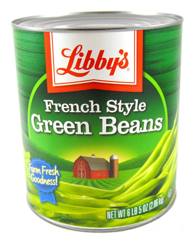 Libby French Style Green Beans - no. 10 can, 6 cans per case