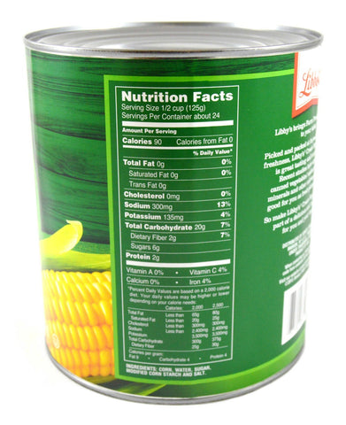 Libby Fancy Cream Style Corn - no. 10 can, 6 cans per case
