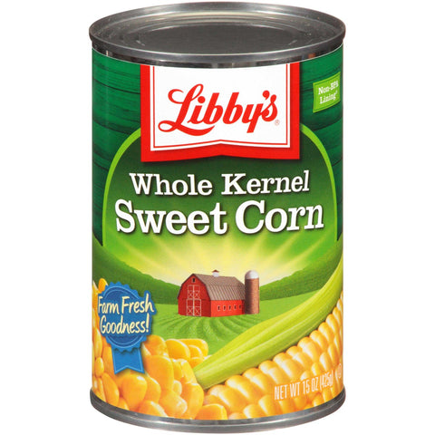 Libby Whole Kernal Corn, 15.5 oz. can, 24 cans per case