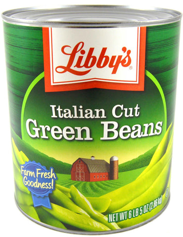Libby Italian Cut Green Beans, 101 Ounce Can -- 6 per case