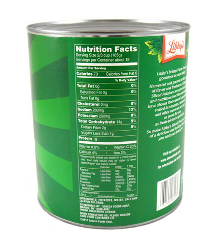Libbys Fancy Sliced Potatoes - no. 10 can, 6 cans per case