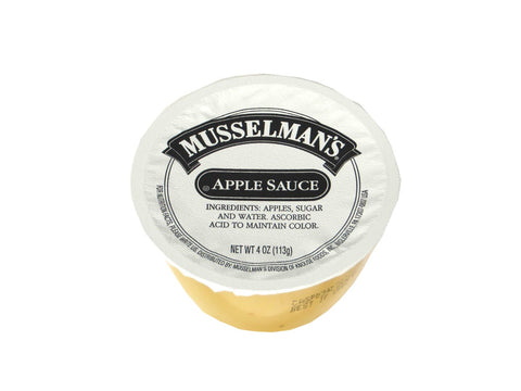 Knouse Foods Musselmans Sweetened Apple Sauce, 4 Ounce -- 12 per case.