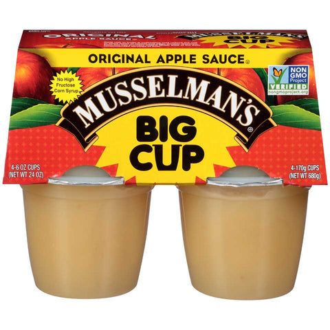 Musselmans Original Apple Sauce, 6 Ounce - 4 per pack -- 12 packs per case.