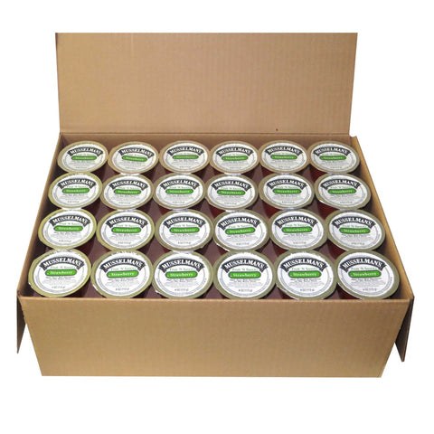 Knouse Foods Musselmans No Sugar Added Strawberry Applesauce, Loose pack, 4 Ounce -- 72 per case.