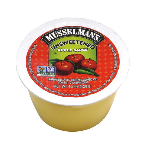 Musselmans Unsweetened Apple Sauce, 4.5 Ounce Cup -- 96 per case.