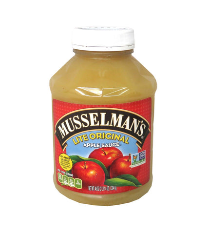 Knouse Foods Musselmans No Sugar Added Apple Sauce, 46 Ounce -- 8 per case.