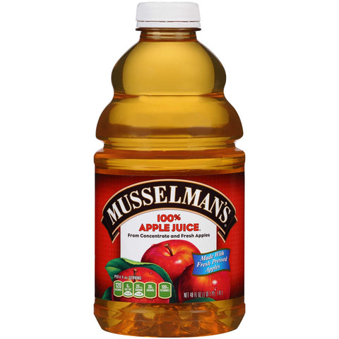 Musselmans 100 Percent Apple Juice, 48 Fluid Ounce -- 8 per case.