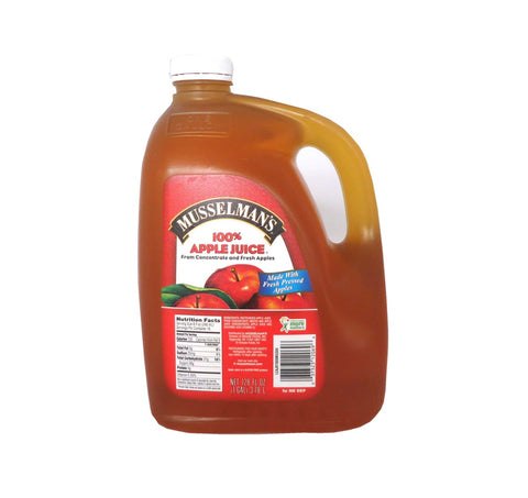 Knouse Foods Musselmans Apple Juice in 128 Ounce Plastic -- 4 per case.