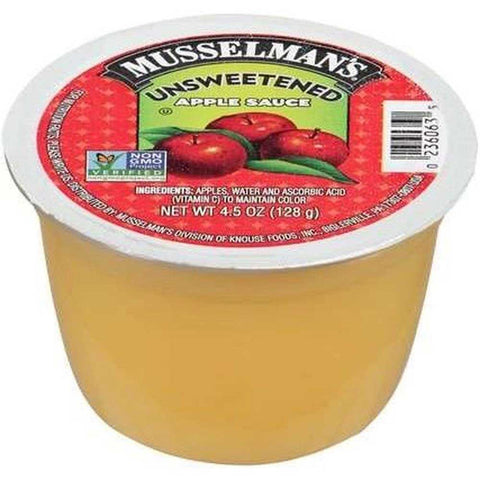 Musselmans Unsweetened Apple Sauce, 4.5 Ounce -- 48 per case