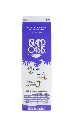 Island Oasis Ice Cream Beverage Mix, 32 Fluid Ounce -- 12 per case.