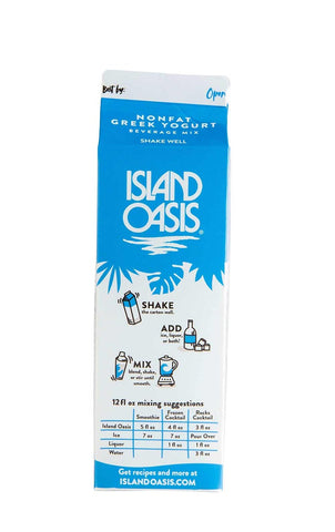 Island Oasis Non Fat Greek Yogurt, 32 Fluid Ounce -- 12 per case.