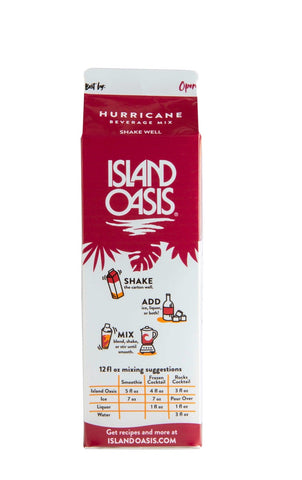 Island Oasis Hurricane Fruit Beverage Mix, 32 Fluid Ounce -- 12 per case.
