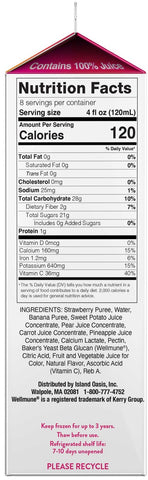 Island Oasis Strawberry and Banana Beverage Mix, 32 Fluid Ounce -- 12 per case