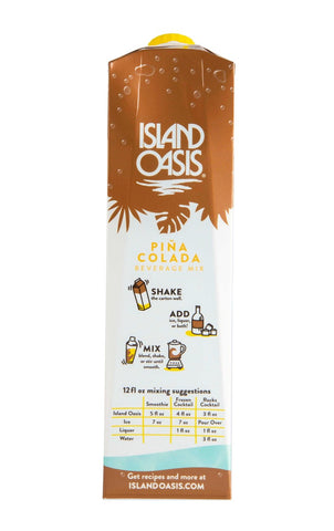 Island Oasis Pina Colada Drink and Smoothie Mix - Aseptic, 1 Liter -- 12 per case.