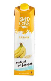 Island Oasis Banana Drink and Smoothie Mix - Aseptic, 1 Liter -- 12 per case.