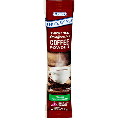 Hormel Healthlabs Thick and Easy Nectar Consistency Decaffeinated Coffee, 5 Gram -- 72 per case.