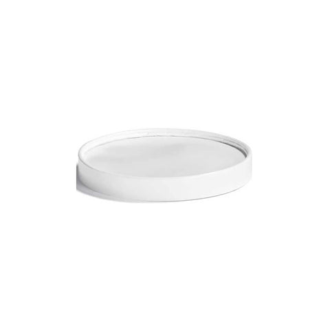 Huhtamaki White Paper Non Vented Lid for 64 Ounce Container -- 250 per case