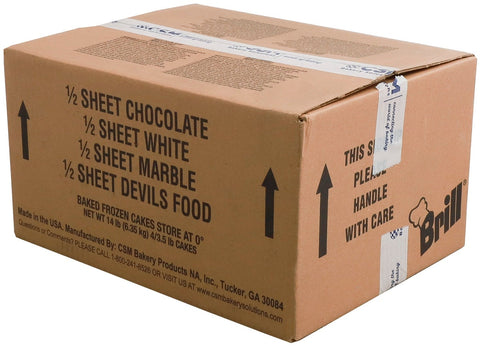 Best Brands 1/2 Sheet Devils Food Cake, 3.5 Pound -- 4 per case.