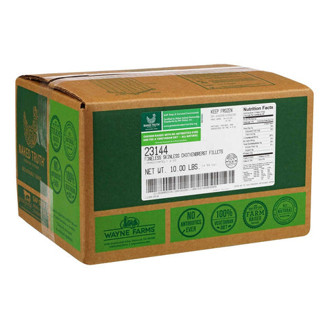 Naked Truth 4 Ounce Boneless Skinless Chicken Breast Fillet, 5 Pound -- 2 per case.