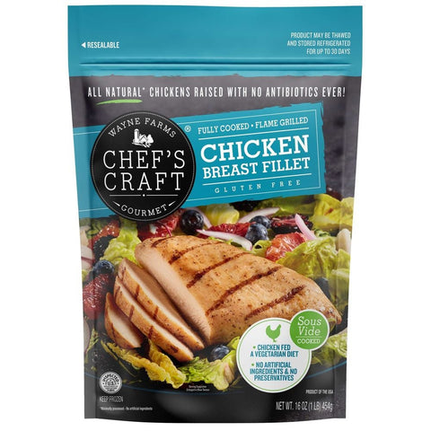 Chefs Craft Fully Cooked No Antibiotics Ever and Vegetarian Fed Sous Vide Fillet, 16 Ounce -- 12 per case