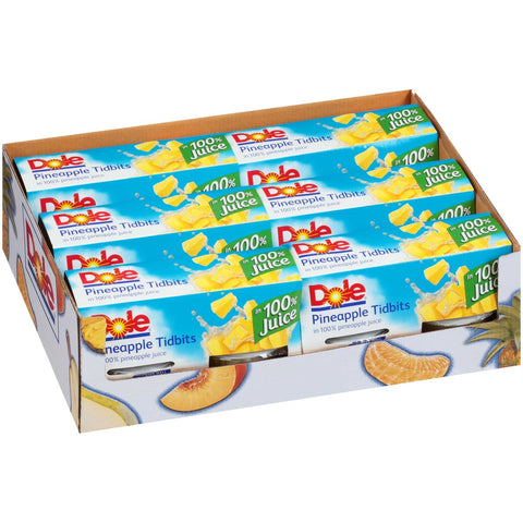 Dole Pineapple Tidbits in Juice, 4 Ounce -- 6 per case.