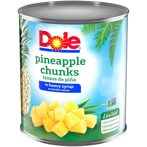Dole Pineapple Fancy Chunks In Heavy Syrup, 106 Ounce -- 6 per case.