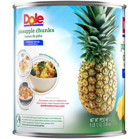 Dole Pineapple Fancy Chunks In Heavy Syrup, 106 Ounce -- 6 per case.