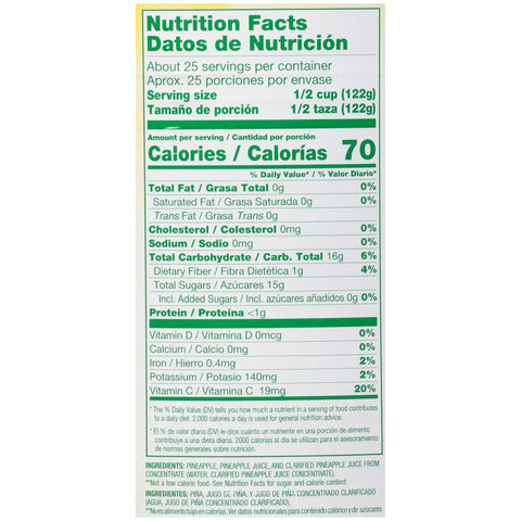 Dole Pineapple Tidbits In Juice, 100 Ounce -- 6 per case.