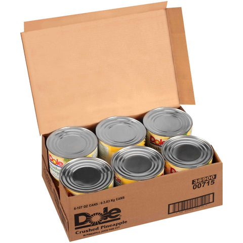 Dole Fine Cut Crushed Pineapple in Juice, 106 Ounce -- 6 per case.