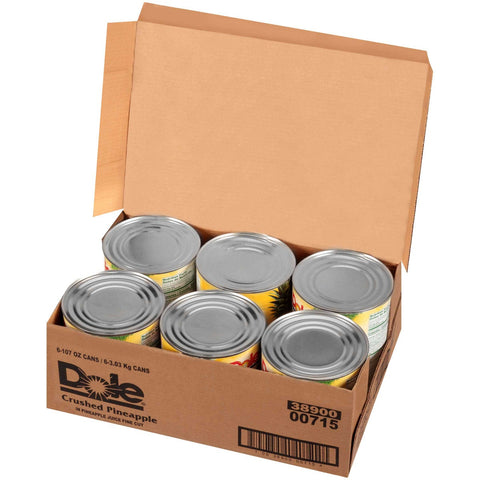Dole Fine Cut Crushed Pineapple in Juice, 106 Ounce -- 6 per case.