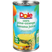 Dole Unsweetened Pineapple Orange Banana Juice, 6 Fluid Ounce -- 48 per case