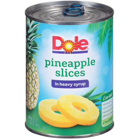 Dole Pineapple Slices In Syrup, 20 Ounce -- 12 per case