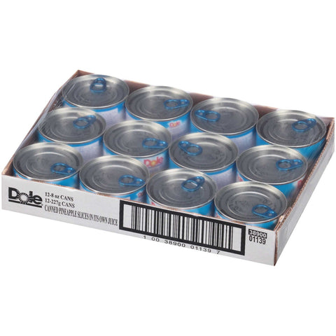 Dole Sliced Pineapple in Juice, 8 Ounce -- 12 per case.