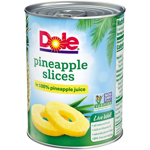 Dole Sliced Pineapple in Juice, 20 Ounce -- 12 per case.